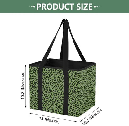 ALAZA Green Leopard Cheetah Car Trunk Organizer and Storage - Image 2
