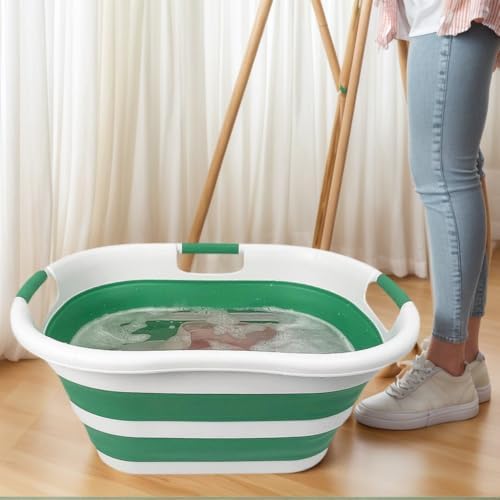 SAMMART 40L Set of 2 Collapsible Plastic Laundry Hamper - Image 6