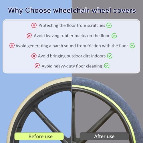 Wheelchair Tyre Covers for Wheelchair Tires, Wheelchair Accessories Wheel - Image 3