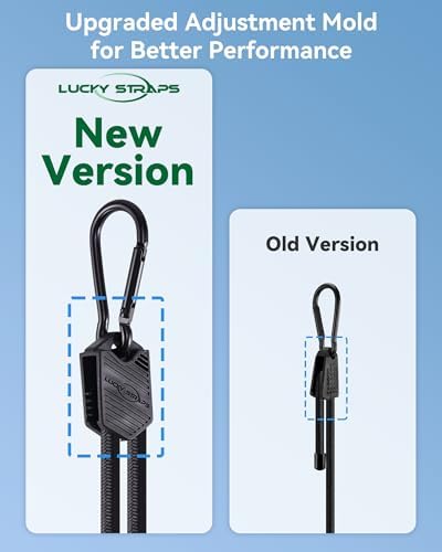 36" 48" 60" Black Adjustable Carabiner Bungee Cords - Image 3