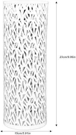 Jectse Umbrella Stand, Freestanding Round Metal Umbrella Holder Bin Hollowed - Image 6