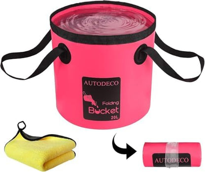 Collapsible Bucket 5 Gallon Container Folding Water Bucket Portable Wash Basin by AUTODECO