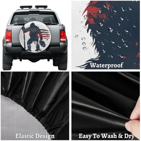 Bigfoot Spare Tire Cover 15in Spare Wheel Covers Tire Storage Cover - Image 4
