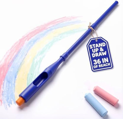 Sidewalk Chalk Holder for Kids and Toddlers – Stand-Up Outdoor Chalk Stick by WalkieChalk