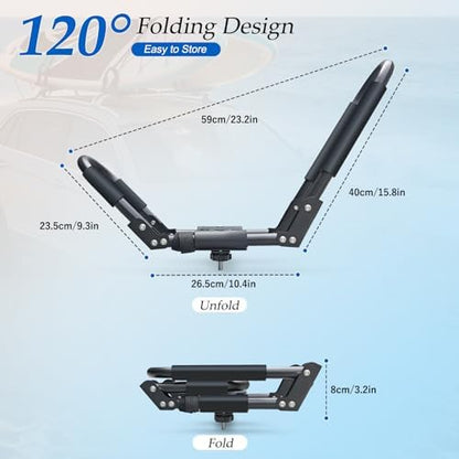 SUDOO Folding Kayak Roof Rack 1 Pair 2pcs Foldable J-Bar Heavy Duty Kayak - Image 2