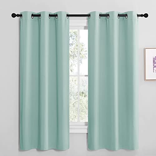 NICETOWN Aqua Blue Room Darkening Curtains, 42 x 68-inch by NICETOWN