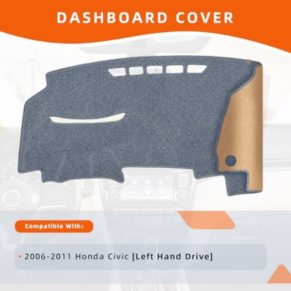 Dashboard Cover Dash Mat Fit for Ho-nda Civic 2011-2006, Car Dash Board Mat - Image 2