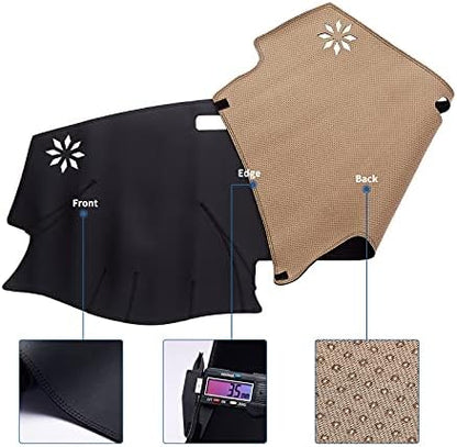 Dashboard Dash Mat Cover Leather Dashboard Pad Sun Protection Anti-Vertigo Mat - Image 4