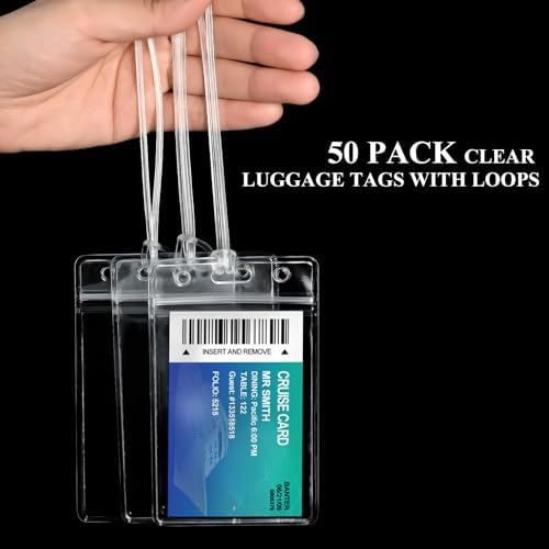 100 Pack Luggage Bag Tag Holders - Image 5