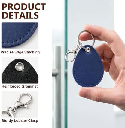 PAGOW 2.3x1.8in Key Fob Holder, PU Leather RFID Key Case Protector - Image 6