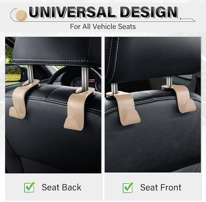 SINGARO 4 Pack Car Seat Headrest Hooks, Vehicle Back Seat Hanger Storage - Image 4