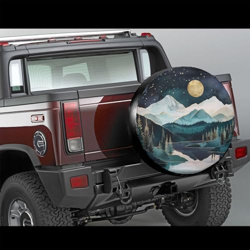 Mountains Deer Lake Landscape Spare Tire Cover Wheel Protectors Waterproof - Image 4
