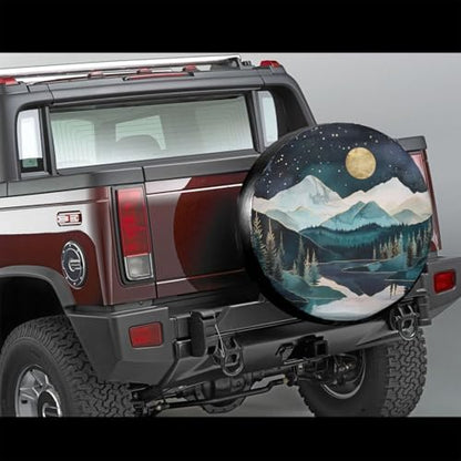 Mountains Deer Lake Landscape Spare Tire Cover Wheel Protectors Waterproof - Image 4