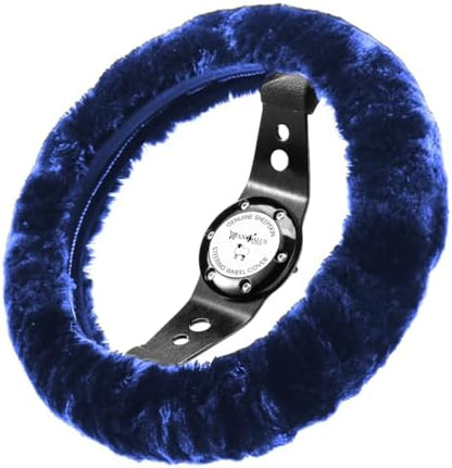 Andalus Brands Luxury Fluffy Car Steering Wheel Covers – Genuine Merino by AndalusBrand
