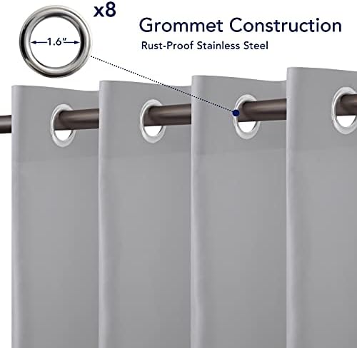 PureFit Outdoor Curtains for Patio Waterproof Weatherproof Outside Curtains - Image 4