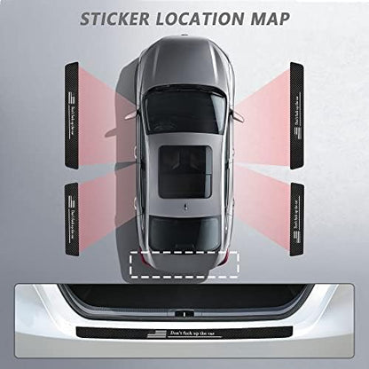 5PCS Car Door Sill Protector, Carbon Fiber Sport Threshold/Rear Bumper Guard - Image 6