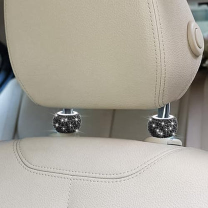 4PCS Bling Car Headrest Collars, Crystal Rhinestone Vehicle Head Rest Collars - Image 3
