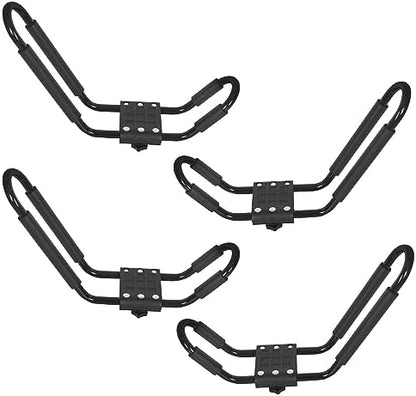 J-Bar Roof Rack Kayak Carrier, 2 Pairs Steel Canoe Boat Surf Ski Gear - Image 7