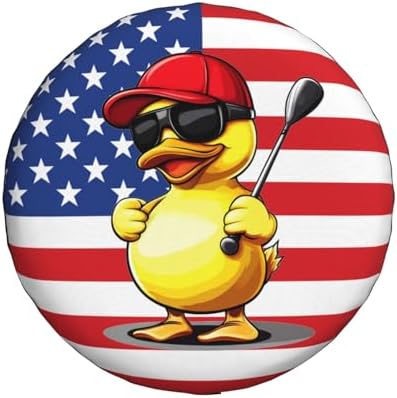Funny Duck Spare Tire Cover Weatherproof Universal Wheel Protectors Cute Duck - Image 2
