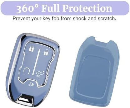 Joouheax for Chevy Soft TPU 5-Button Key Fob Cover, Soft TPU - Image 4