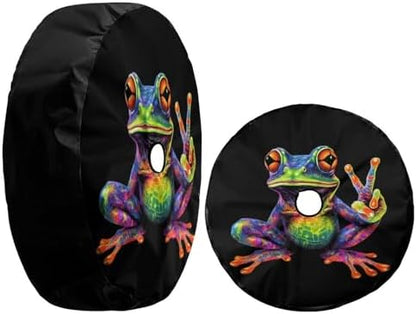 KiuLoam Peace Colorful Frog Spare Tire Cover - Image 3