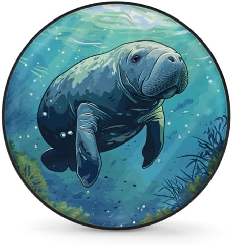 Spare Tire Cover for RV Trailer, Animals Manatee Tire Covers Universal Fit for by Unknown