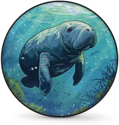 Spare Tire Cover for RV Trailer, Animals Manatee Tire Covers Universal Fit for by Unknown