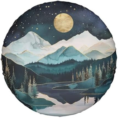 Mountains Deer Lake Landscape Spare Tire Cover Wheel Protectors Waterproof - Image 7