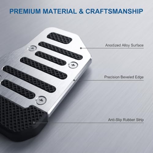 2 PCS Non-slip Pedal Pads Set, Alloy Brake and Accelerator Pedal Protectors - Image 2