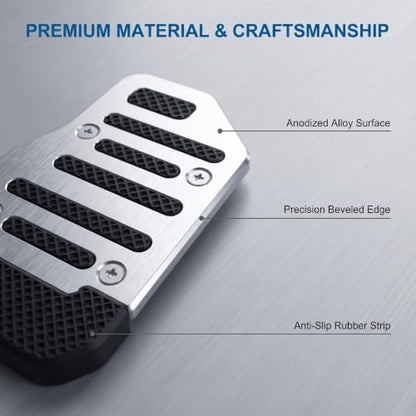 2 PCS Non-slip Pedal Pads Set, Alloy Brake and Accelerator Pedal Protectors - Image 2