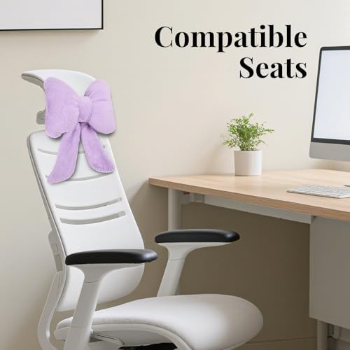Bow Car Headrest Pillows Plush Car Neck Pillows - Image 5