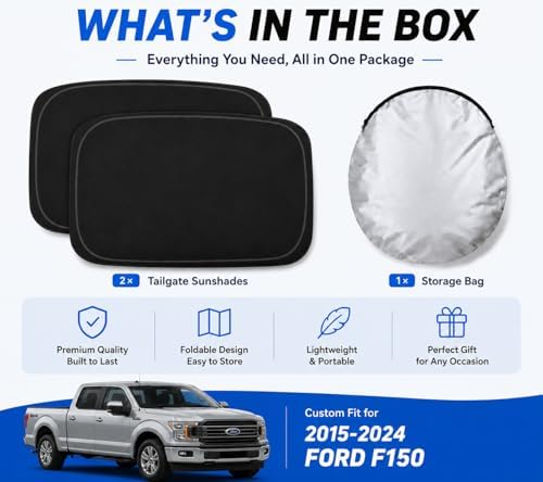 Car Rear Side Window Shades for 2015-2025 Ford F150 Rear Door Window Shade - Image 6
