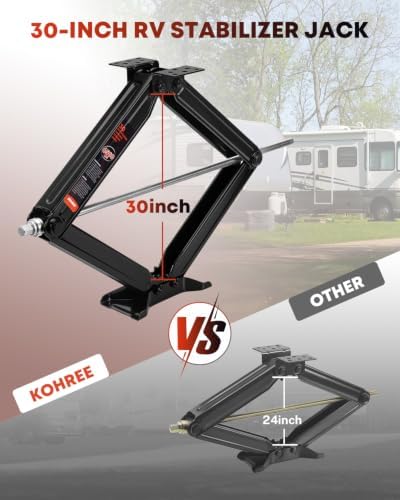 Kohree 6500lbs Heavy Duty RV Stabilizer Jacks 30 Inch, 2 Pack - Image 2