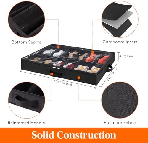 Lifewit Under Bed Shoe Storage Organizer Container, 1 Pack - Image 3