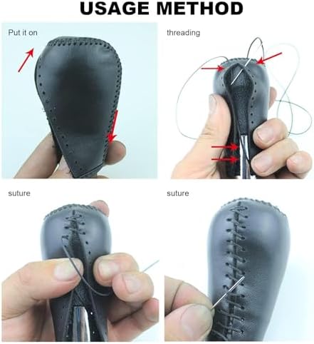 EATAKWARD PU Carbon Fiber Car Gear Shift Knob Cover Fit - Image 5