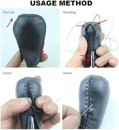 EATAKWARD PU Carbon Fiber Car Gear Shift Knob Cover Fit - Image 5