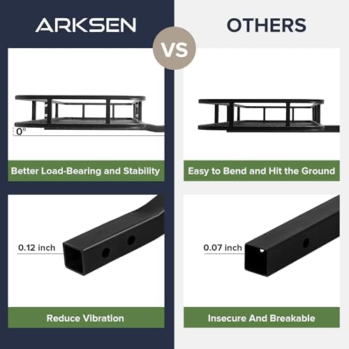ARKSEN 60" x 23" x 5.5" Hitch Cargo Carrier, 500 Lbs Capacity Luggage Rack - Image 3
