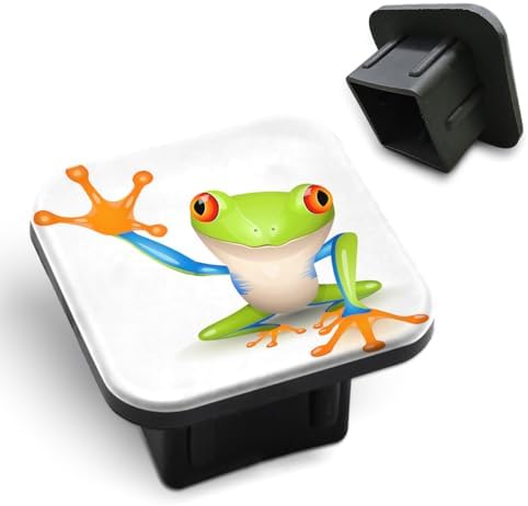 Little Tree Frog 2X2 Hitch Cover Cute Green Animal Hello Red Big Eye Square Tow by Unknown