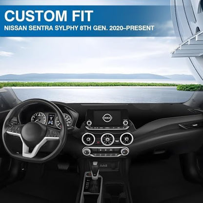 KUST Black Dash Cover for Nissan Sentra 2020-2024 2025 2026 Non-Slip Dashboard - Image 3