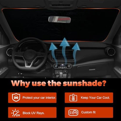 Foldable Front Windshield Sunshade fit - Image 4