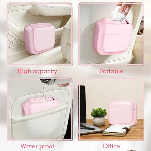 1 Pack Car Trash Can with Lid, Built-in Storage Garbage Bag - Image 5
