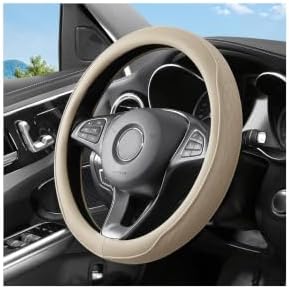 Zpana 14.5-15" Car Steering Wheel Cover, Breathable Soft Leather by Zpana