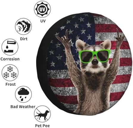 Funny Raccoon Spare Tire Cover Raccoon Wheel Protector - Image 5