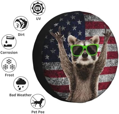 Funny Raccoon Spare Tire Cover Raccoon Wheel Protector - Image 5
