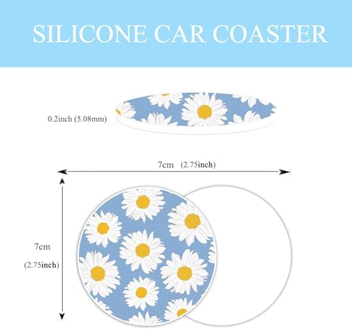 Daisy Flower Steering Wheel Cover Anti-Slip and Practical 14.5-15 Inch - Image 5