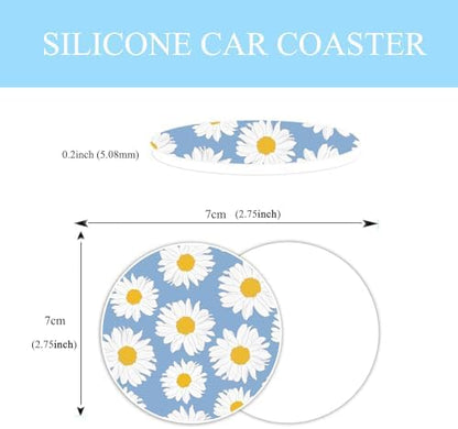Daisy Flower Steering Wheel Cover Anti-Slip and Practical 14.5-15 Inch - Image 5