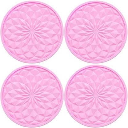 4 Pack Silicone Car Cup Holder Coaster – 2.75 Inch Non-Slip Drink Mat, by MEAJOO