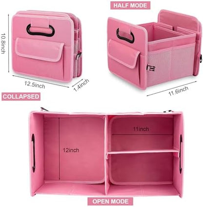 JiatuA Car Trunk Organizer, Collapsible Car Organizers and Storage Pink - Image 6