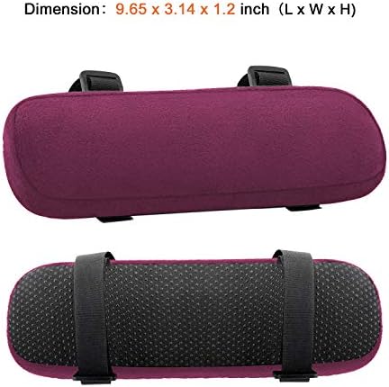 MOSISO Chair Armrest Pads, Home/Office Chair Arm Rest Covers, Wine Red - Image 6