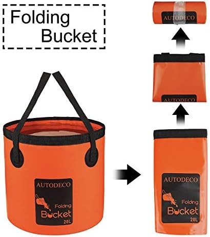 Collapsible Bucket 5 Gallon Container Folding Water Bucket Portable Wash Basin - Image 2